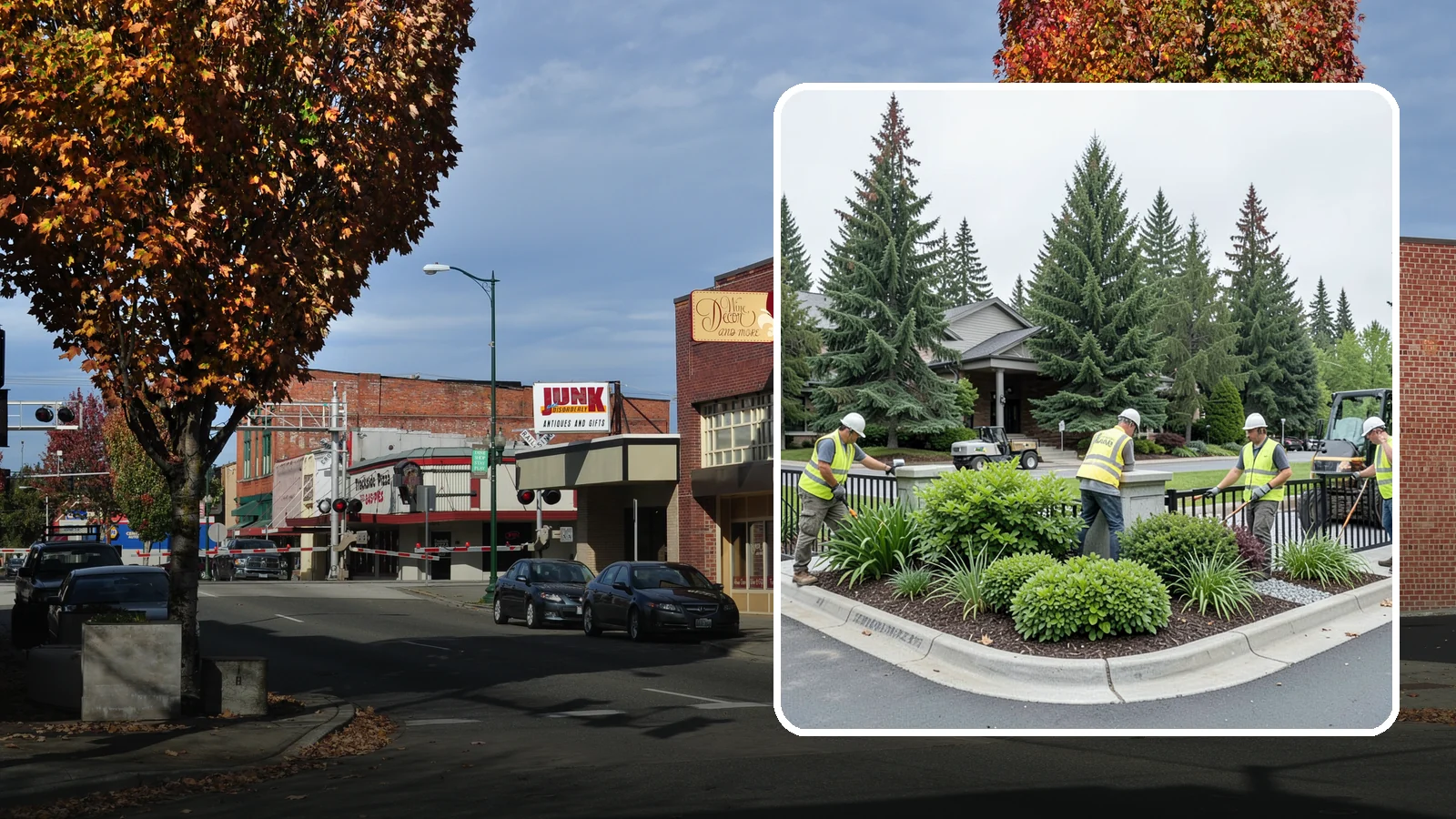 Gateway & Entry Landscaping in Puyallup, Pierce County, WA - We create and maintain welcoming gateway and entry landscapes at city limits, parks, and civic destinations across Western...