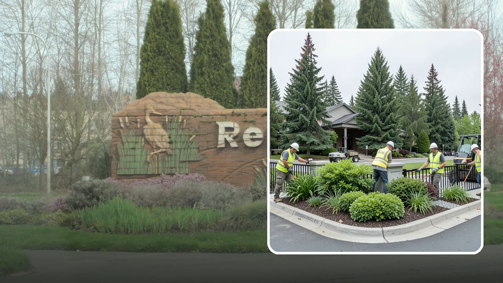 Gateway & Entry Landscaping in Renton, King County, WA - We create and maintain welcoming gateway and entry landscapes at city limits, parks, and civic destinations across Western...