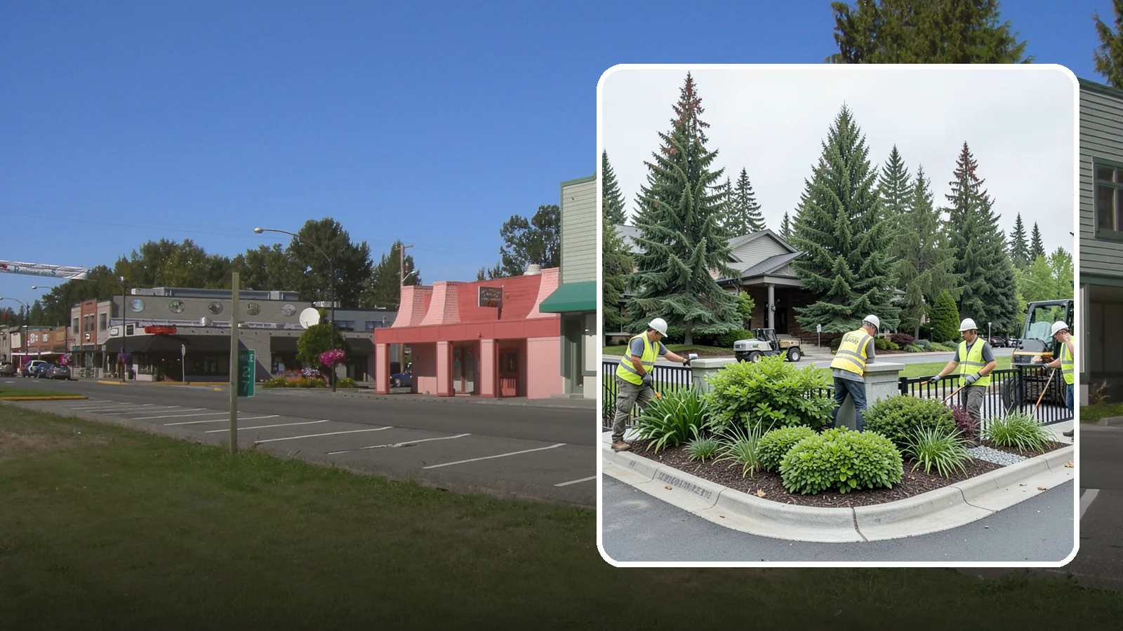 Gateway & Entry Landscaping in Snoqualmie, King County, WA - We create and maintain welcoming gateway and entry landscapes at city limits, parks, and civic destinations across Western...