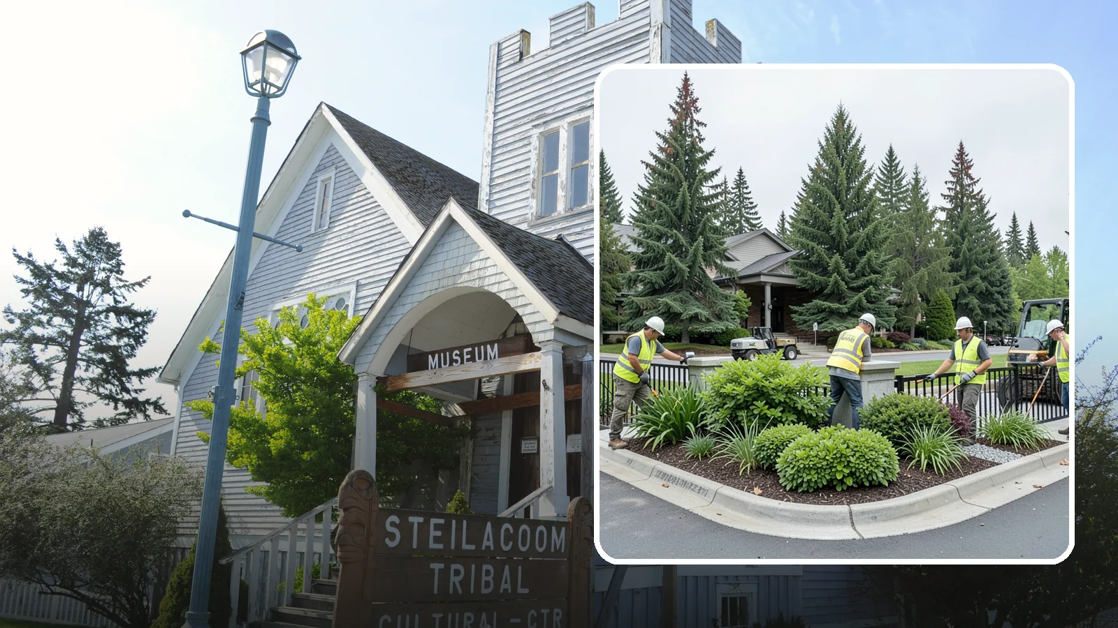 Gateway & Entry Landscaping in Steilacoom, Pierce County, WA - We create and maintain welcoming gateway and entry landscapes at city limits, parks, and civic destinations across Western...
