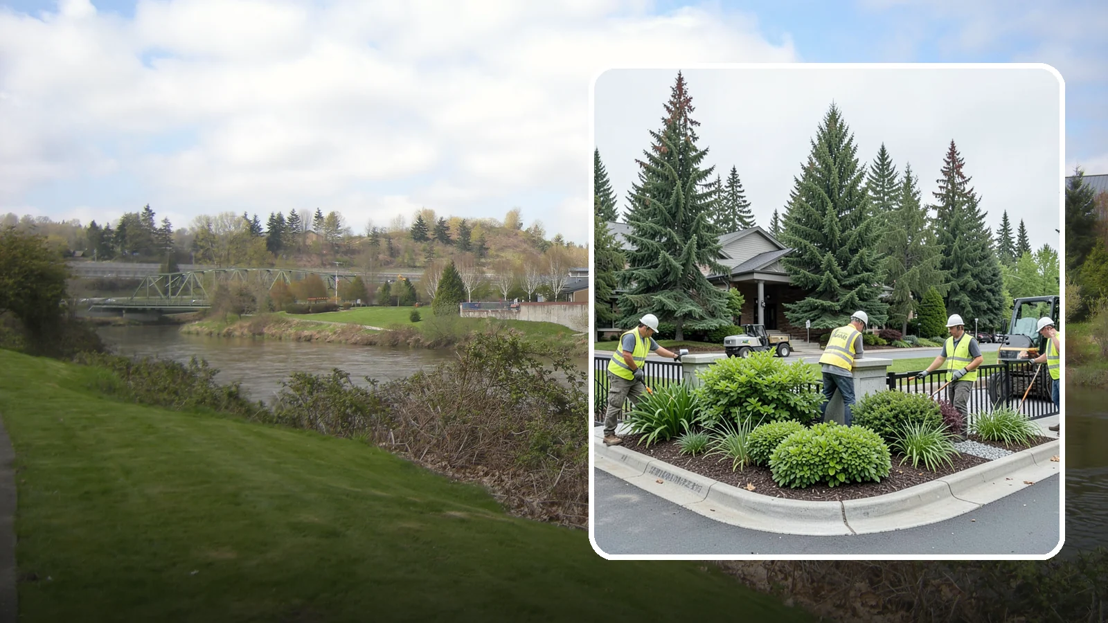Gateway & Entry Landscaping in Tukwila, King County, WA - We create and maintain welcoming gateway and entry landscapes at city limits, parks, and civic destinations across Western...