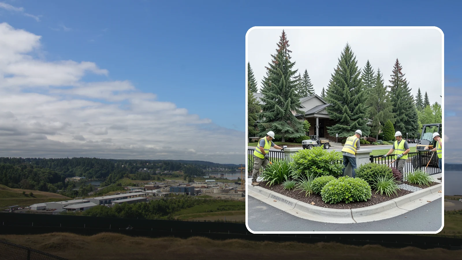 Gateway & Entry Landscaping in University Place, Pierce County, WA - We create and maintain welcoming gateway and entry landscapes at city limits, parks, and civic destinations across Western...