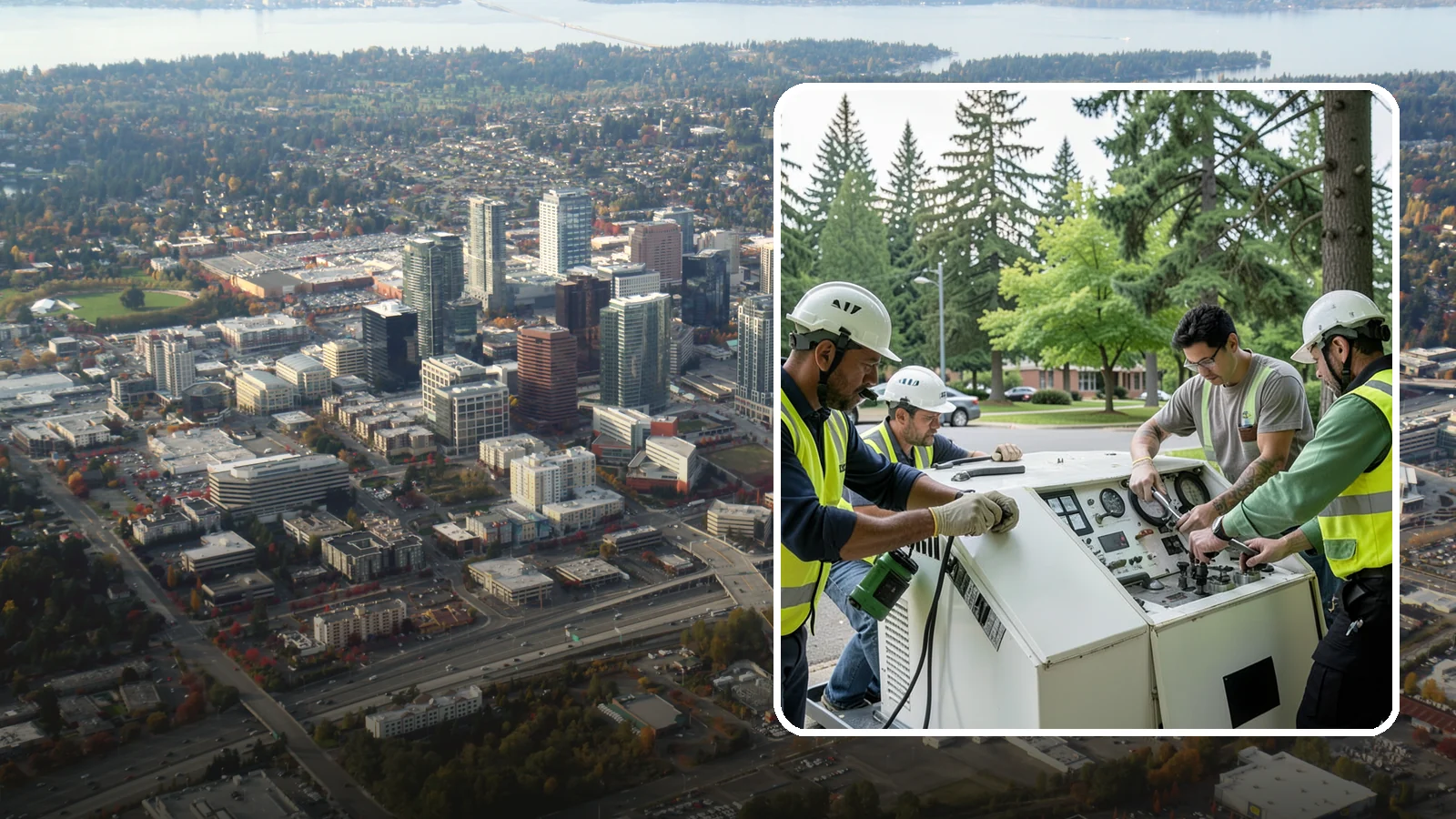 Generator Maintenance in Bellevue, King County, WA - Preventive service and load testing for standby generators at critical public facilities.