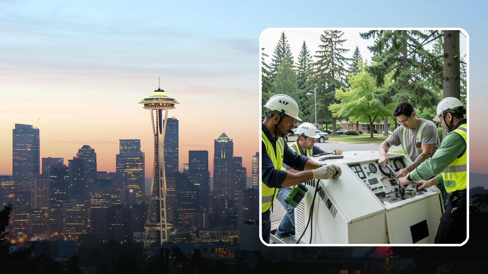Generator Maintenance in Seattle, King County, WA - Preventive service and load testing for standby generators at critical public facilities.