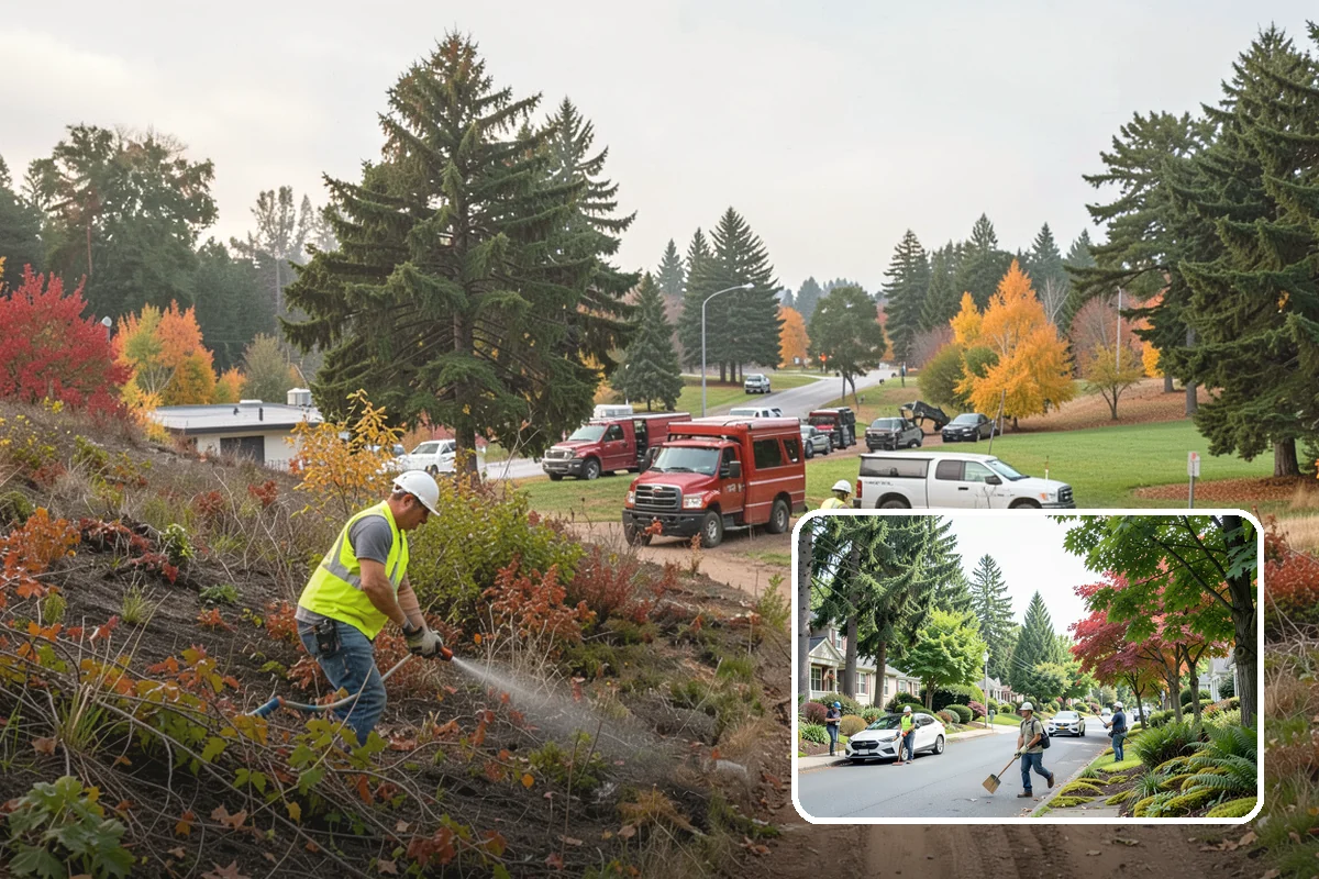 Goose Management in Beaux Arts Village, King County, WA - Reduces goose droppings and turf damage