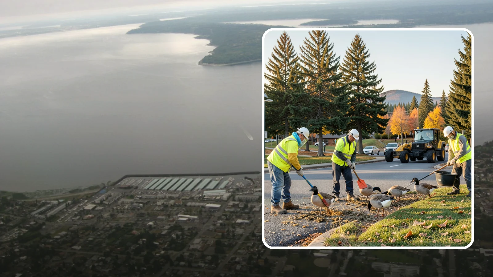 Goose Management in Des Moines, King County, WA - Canada goose management that reduces flock pressure and droppings at public parks and waterfronts.