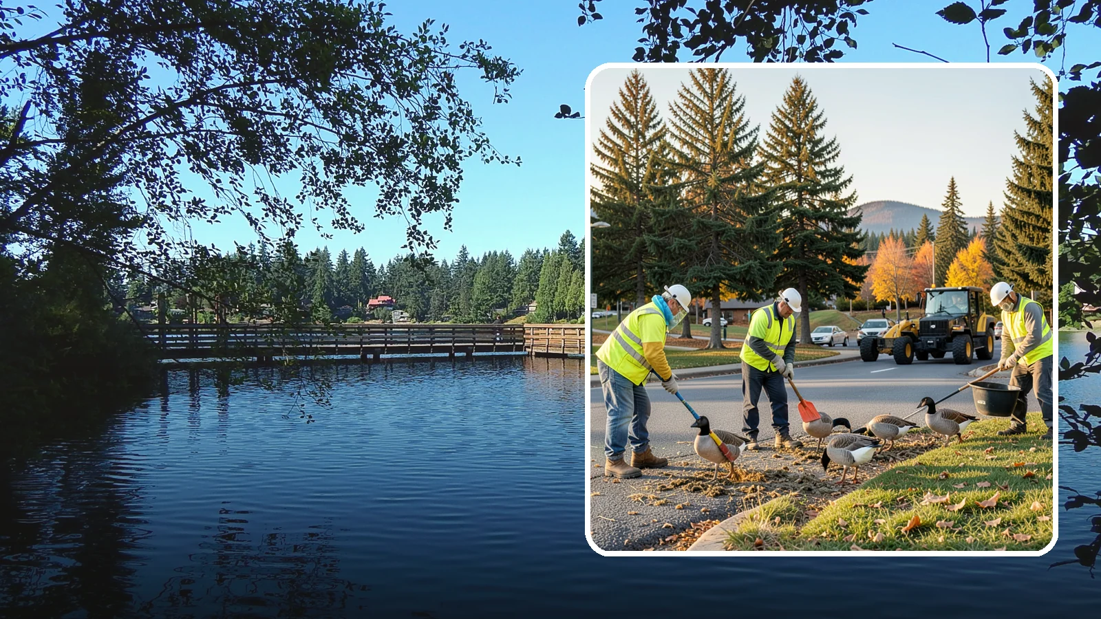 Goose Management in Federal Way, King County, WA - Canada goose management that reduces flock pressure and droppings at public parks and waterfronts.
