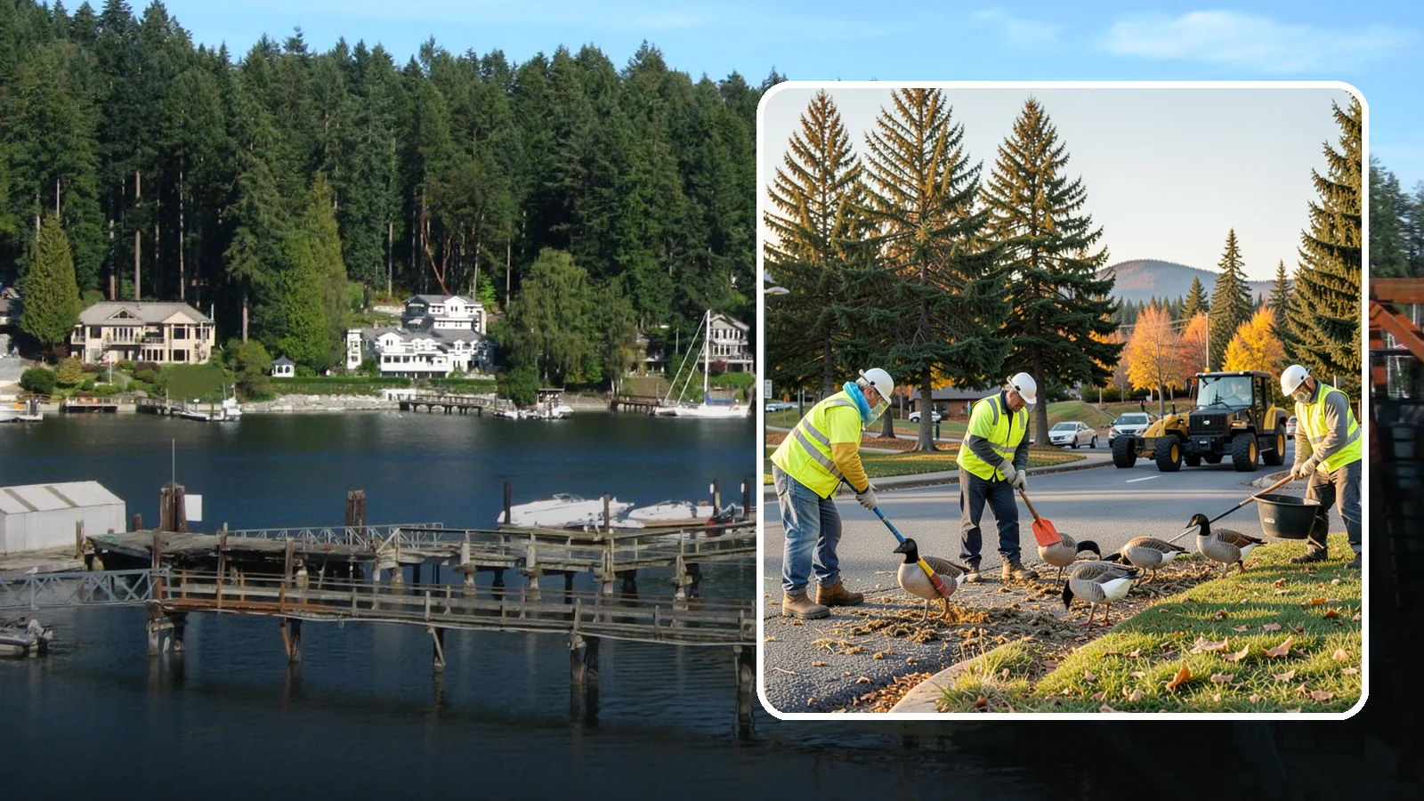 Goose Management in Gig Harbor, Pierce County, WA - Canada goose management that reduces flock pressure and droppings at public parks and waterfronts.