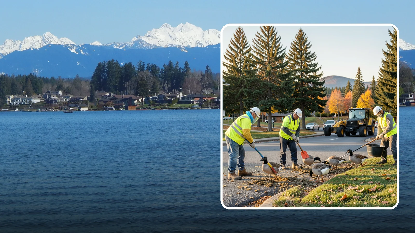 Goose Management in Lake Stevens, Snohomish County, WA - Canada goose management that reduces flock pressure and droppings at public parks and waterfronts.