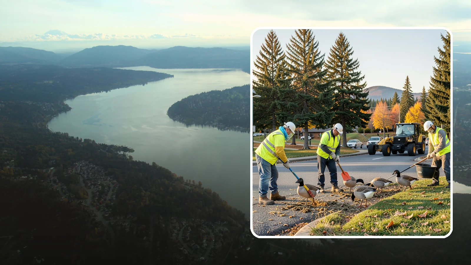 Goose Management in Sammamish, King County, WA - Canada goose management that reduces flock pressure and droppings at public parks and waterfronts.