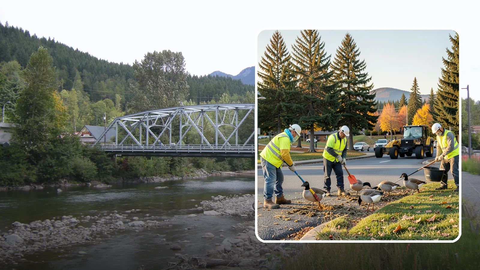 Goose Management in Skykomish, King County, WA - Canada goose management that reduces flock pressure and droppings at public parks and waterfronts.