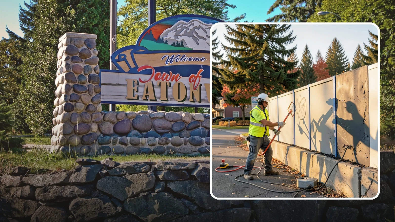 Graffiti Abatement in Eatonville, Pierce County, WA - Program-based removal of graffiti from public infrastructure under a defined municipal response standard.