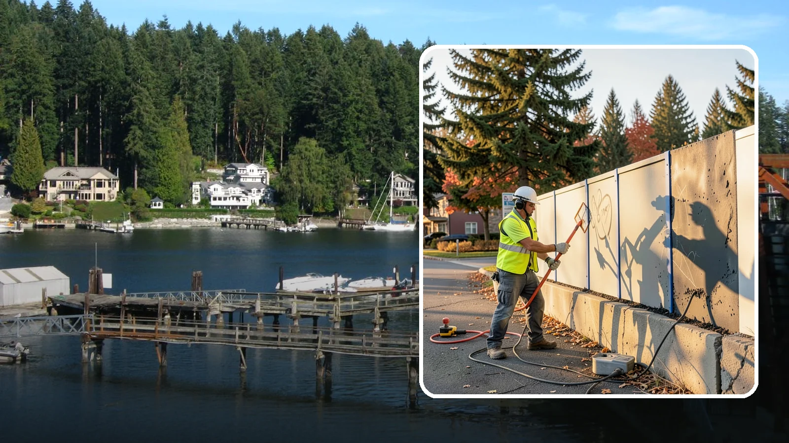Graffiti Abatement in Gig Harbor, Pierce County, WA - Program-based removal of graffiti from public infrastructure under a defined municipal response standard.