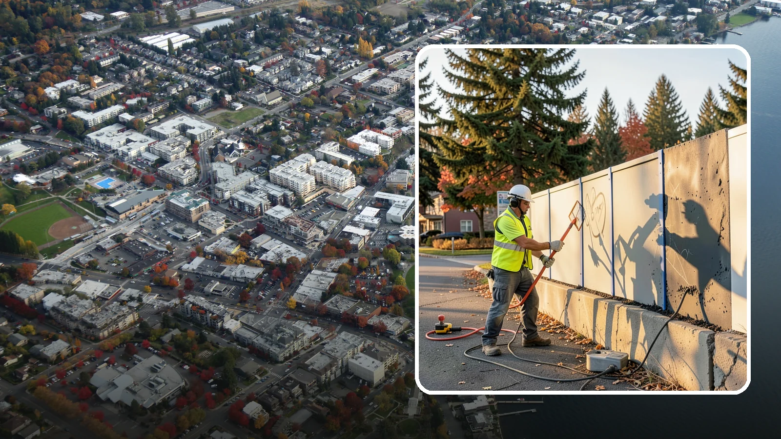 Graffiti Abatement in Kirkland, King County, WA - Program-based removal of graffiti from public infrastructure under a defined municipal response standard.