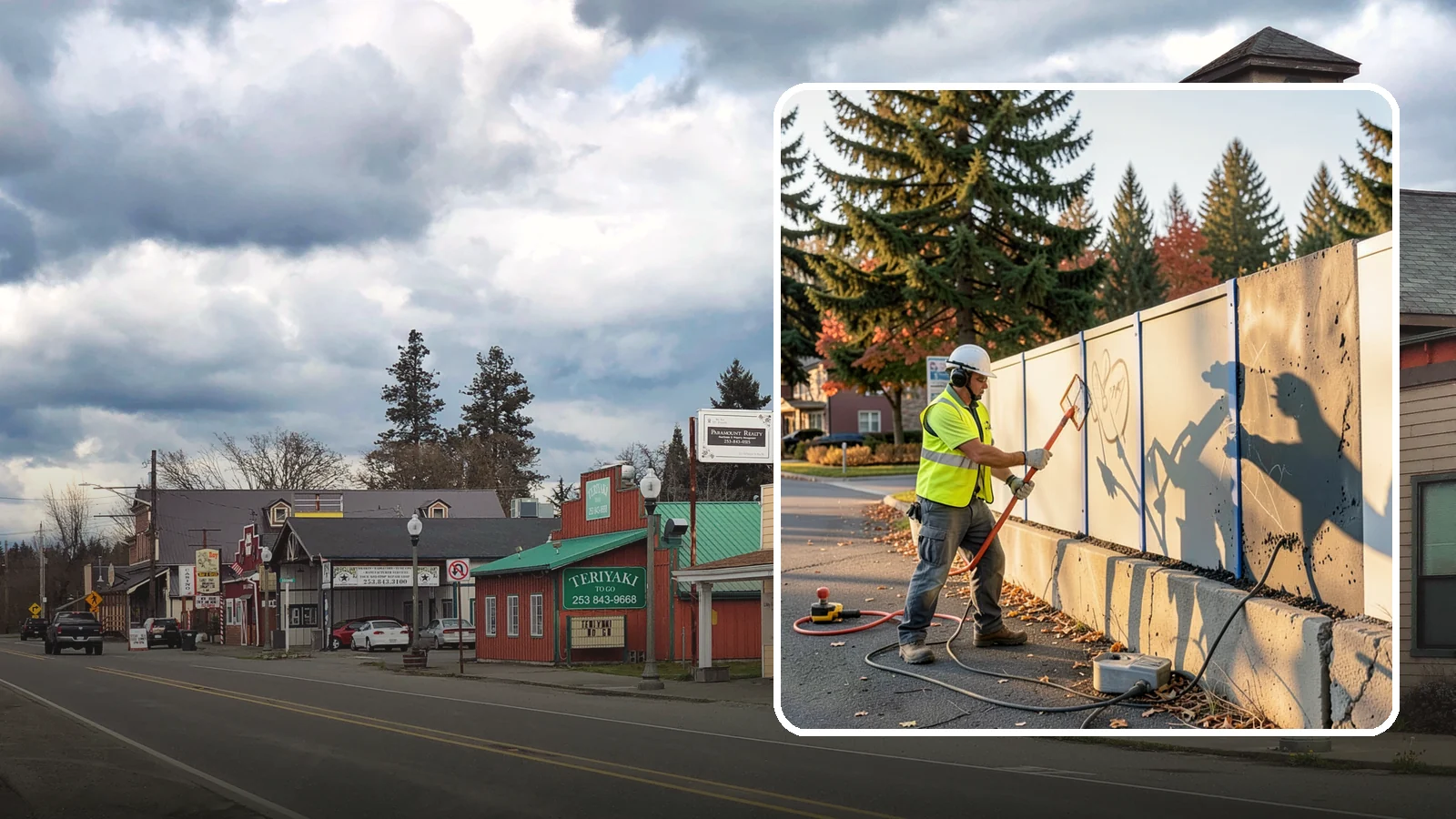 Graffiti Abatement in Roy, Pierce County, WA - Program-based removal of graffiti from public infrastructure under a defined municipal response standard.