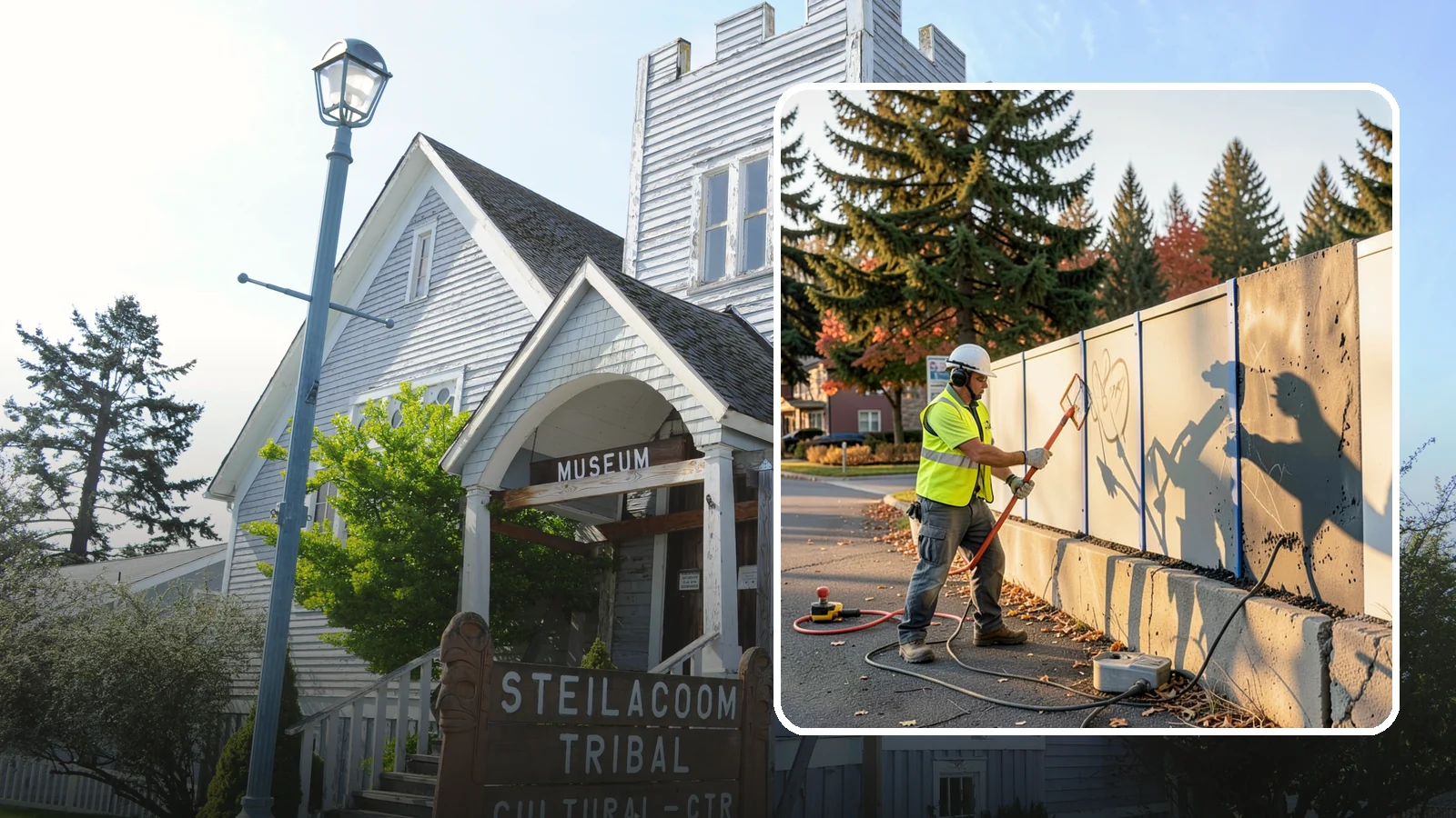Graffiti Abatement in Steilacoom, Pierce County, WA - Program-based removal of graffiti from public infrastructure under a defined municipal response standard.