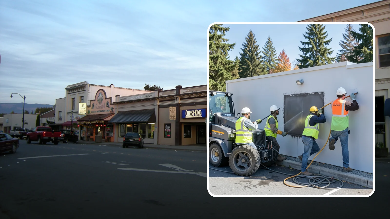 Graffiti Removal in Burlington, Skagit County, WA - Rapid removal of graffiti from public surfaces to restore appearance and deter repeat vandalism.
