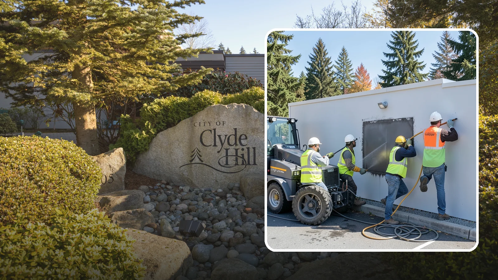Graffiti Removal in Clyde Hill, King County, WA - Rapid removal of graffiti from public surfaces to restore appearance and deter repeat vandalism.