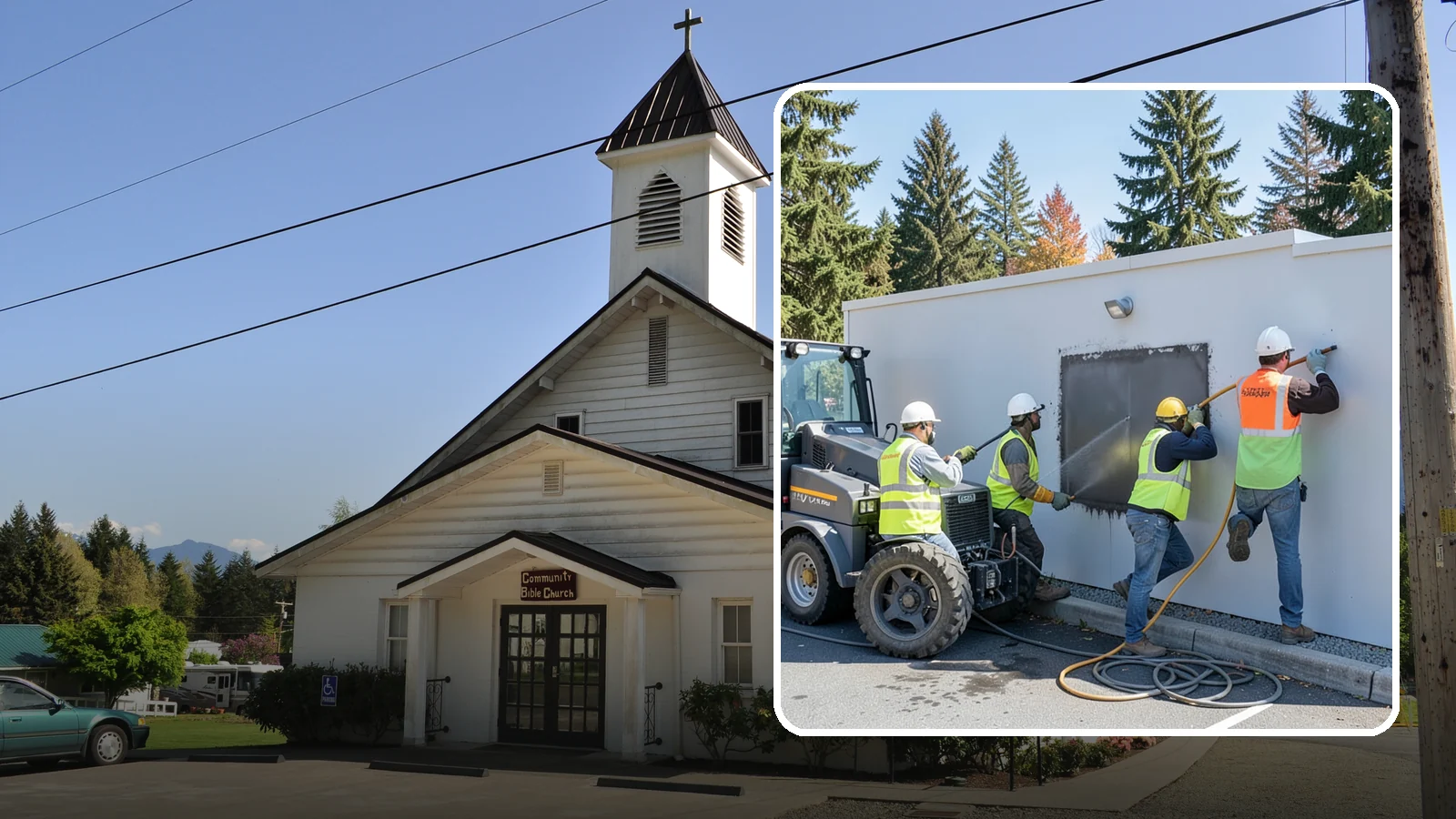 Graffiti Removal in Concrete, Skagit County, WA - Rapid removal of graffiti from public surfaces to restore appearance and deter repeat vandalism.