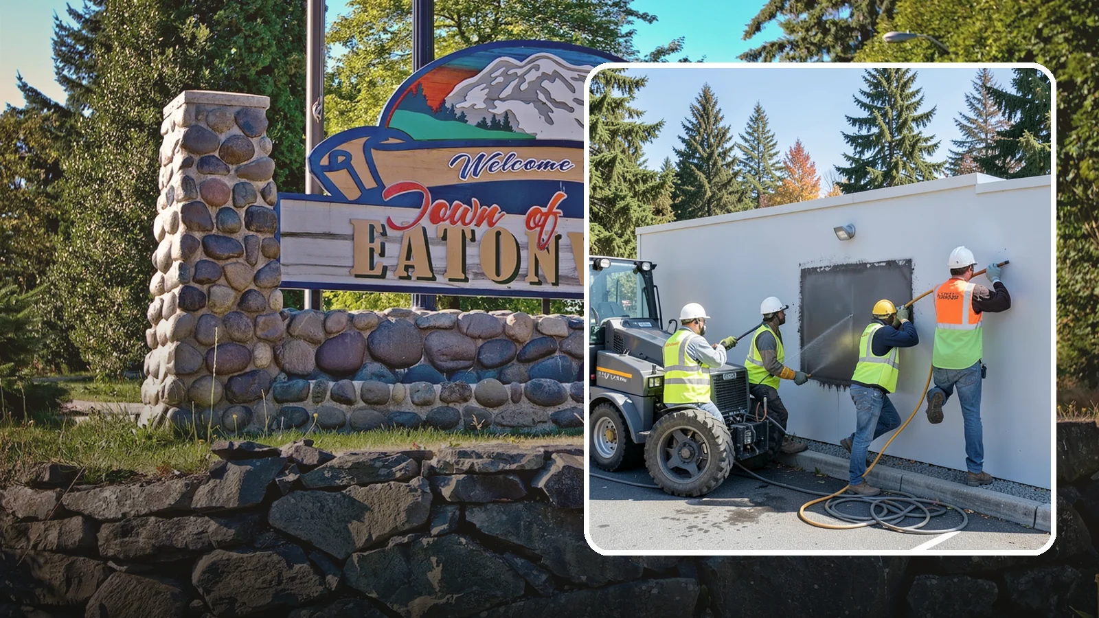 Graffiti Removal in Eatonville, Pierce County, WA - Rapid removal of graffiti from public surfaces to restore appearance and deter repeat vandalism.