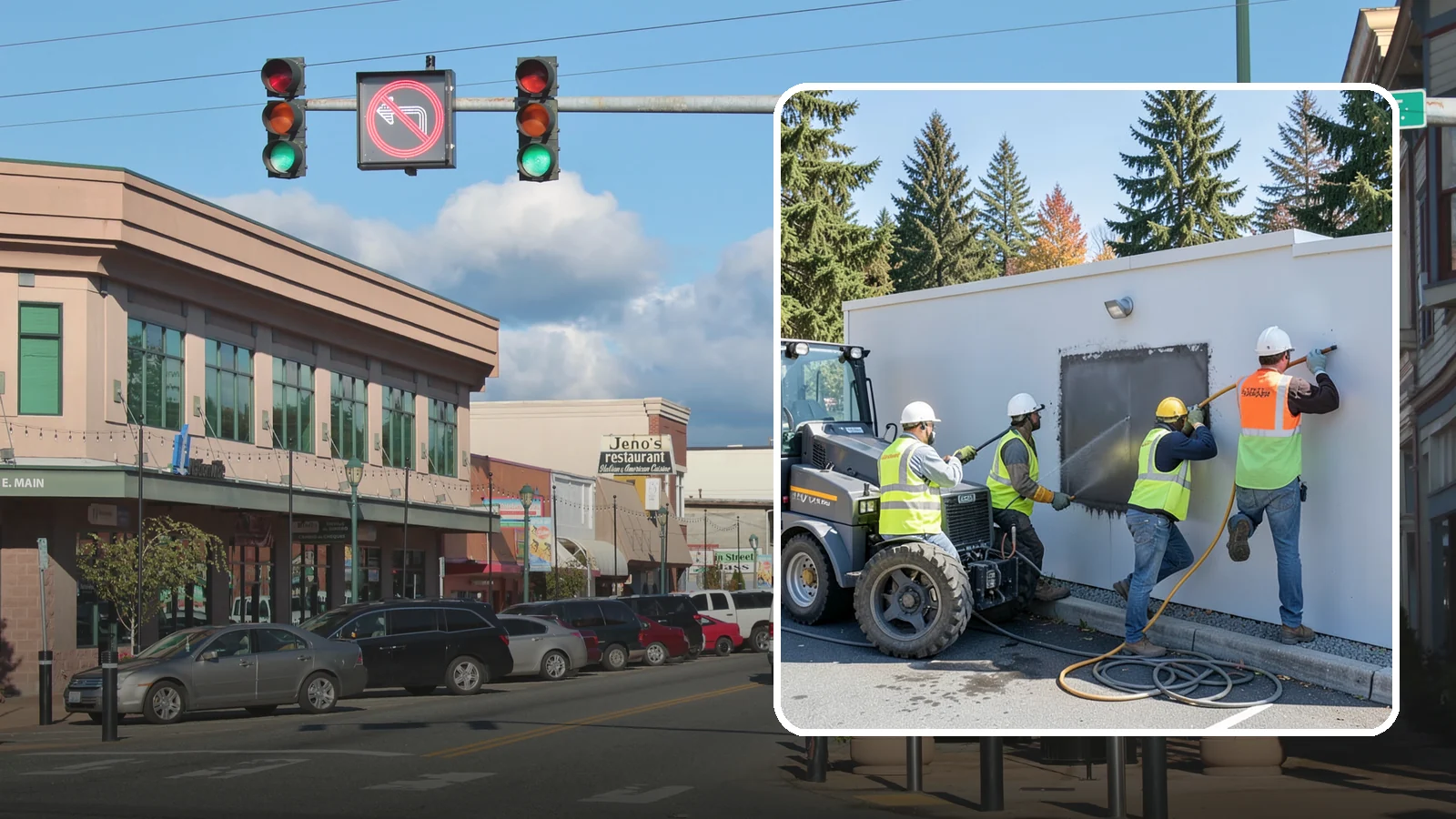 Graffiti Removal in Monroe, Snohomish County, WA - Rapid removal of graffiti from public surfaces to restore appearance and deter repeat vandalism.