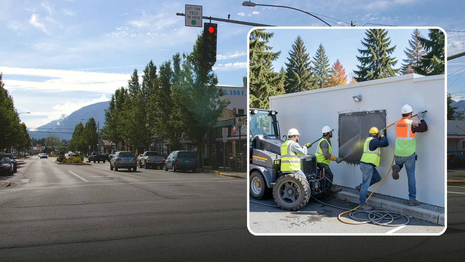 Graffiti Removal in North Bend, King County, WA - Rapid removal of graffiti from public surfaces to restore appearance and deter repeat vandalism.