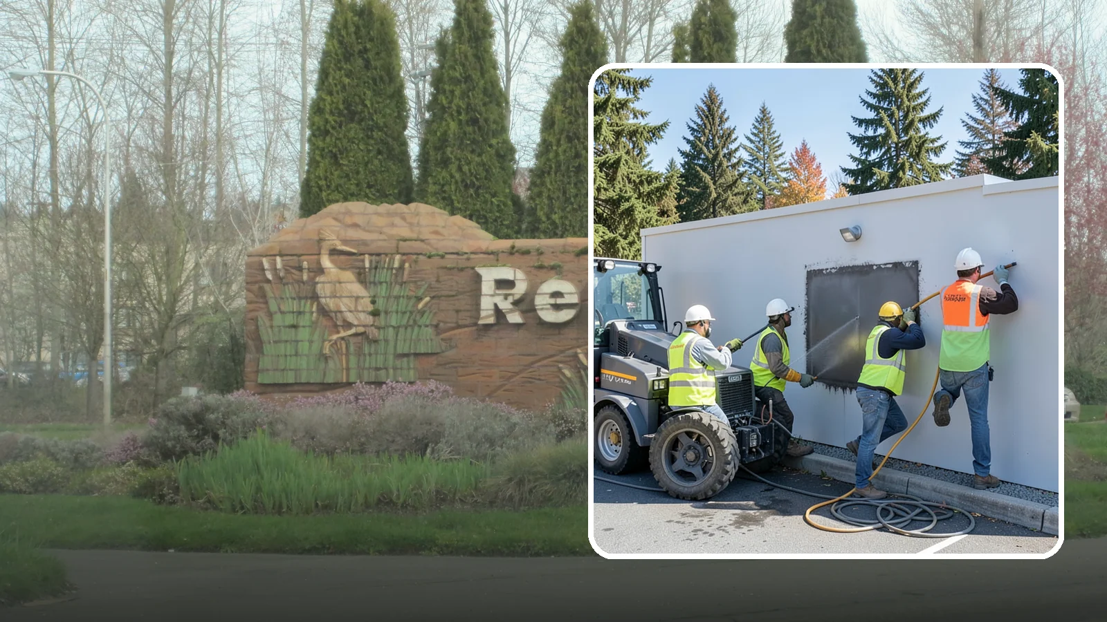 Graffiti Removal in Renton, King County, WA - Rapid removal of graffiti from public surfaces to restore appearance and deter repeat vandalism.