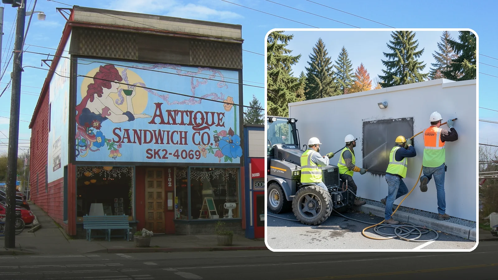 Graffiti Removal in Ruston, Pierce County, WA - Rapid removal of graffiti from public surfaces to restore appearance and deter repeat vandalism.
