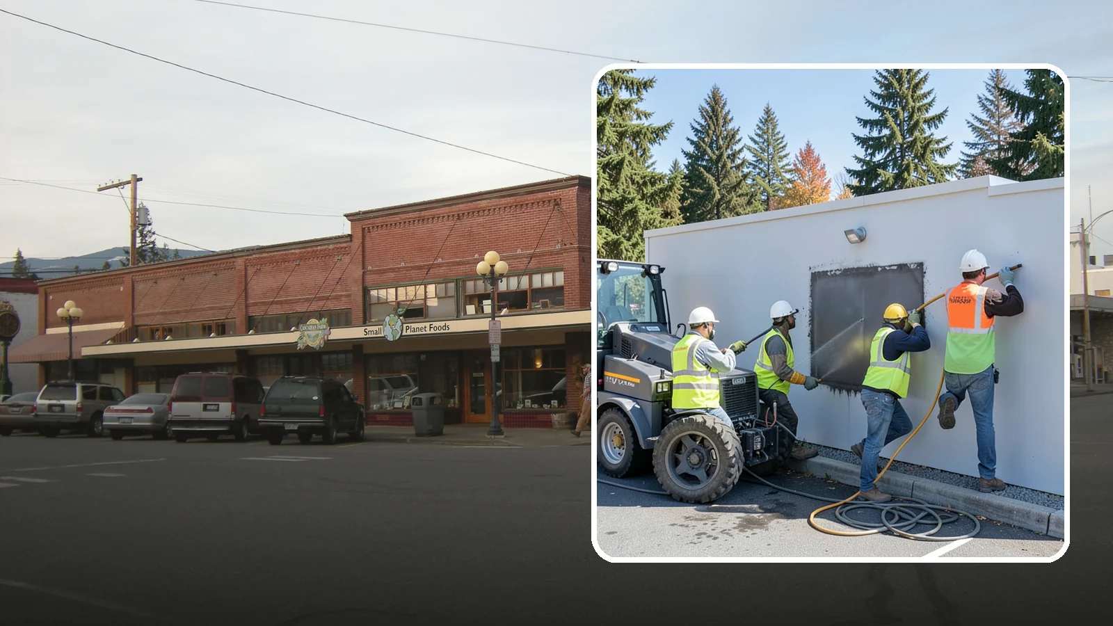 Graffiti Removal in Sedro-Woolley, Skagit County, WA - Rapid removal of graffiti from public surfaces to restore appearance and deter repeat vandalism.