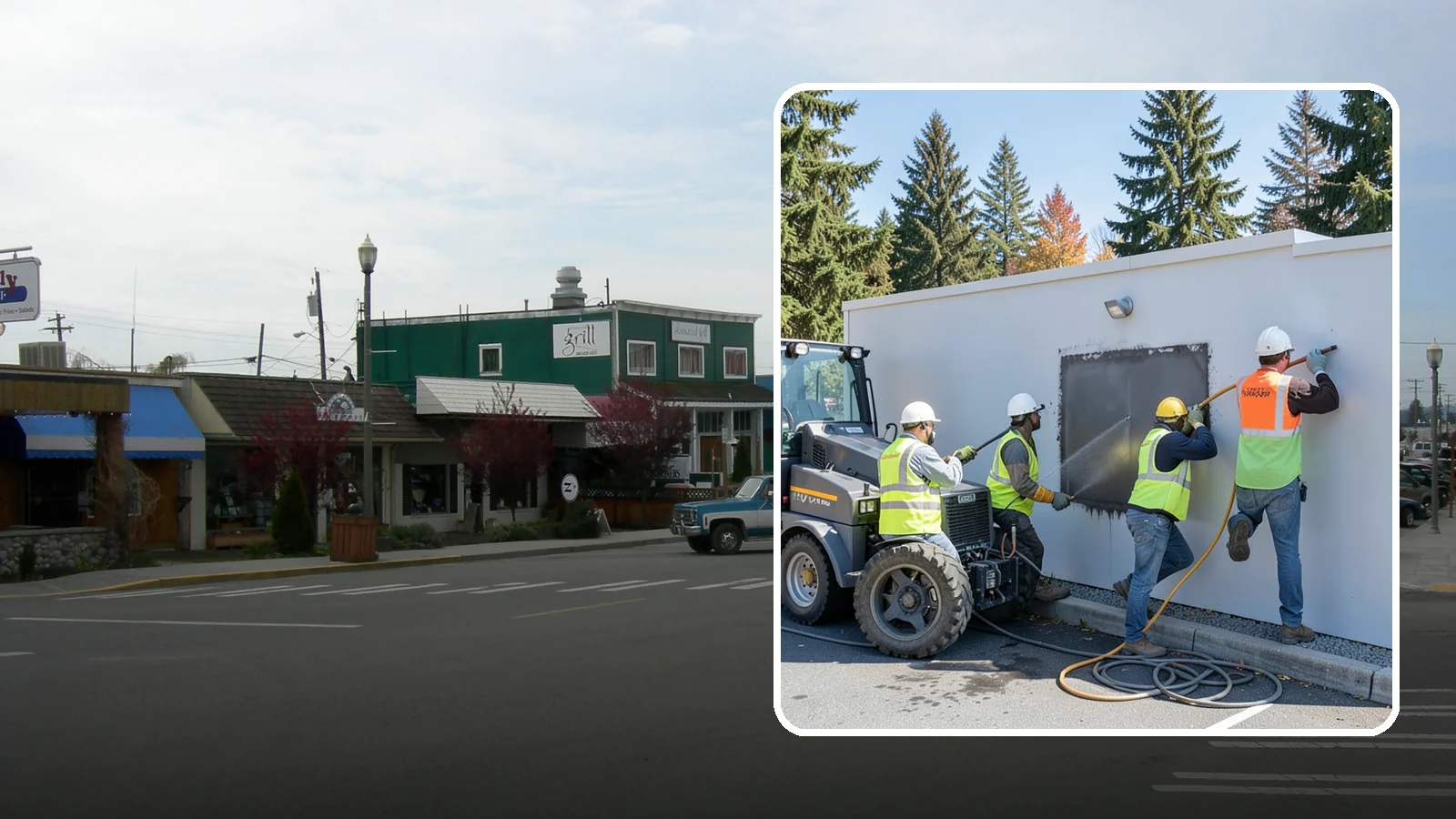 Graffiti Removal in Stanwood, Snohomish County, WA - Rapid removal of graffiti from public surfaces to restore appearance and deter repeat vandalism.