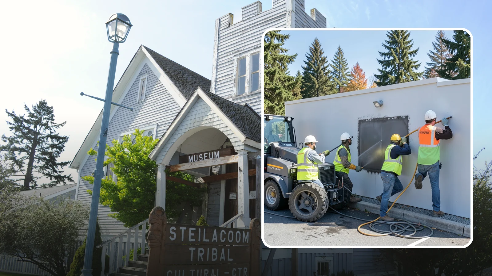 Graffiti Removal in Steilacoom, Pierce County, WA - Rapid removal of graffiti from public surfaces to restore appearance and deter repeat vandalism.