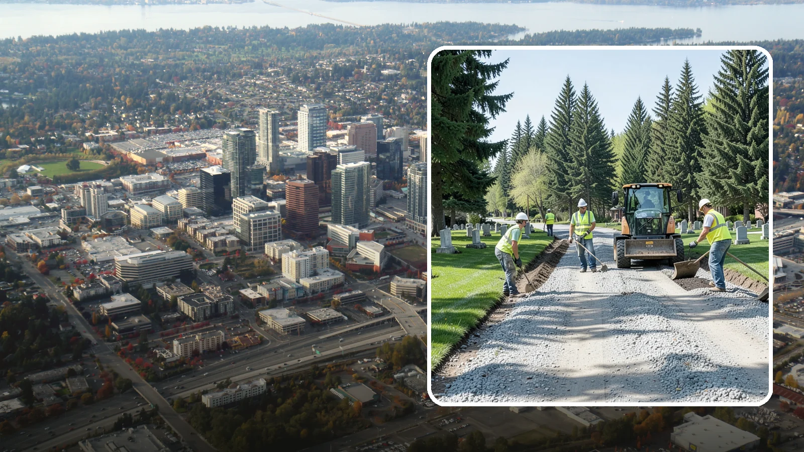 Gravel Road Grading in Bellevue, King County, WA - Grading and reshaping of gravel roads, shoulders, and unpaved lots to restore surface and drainage.