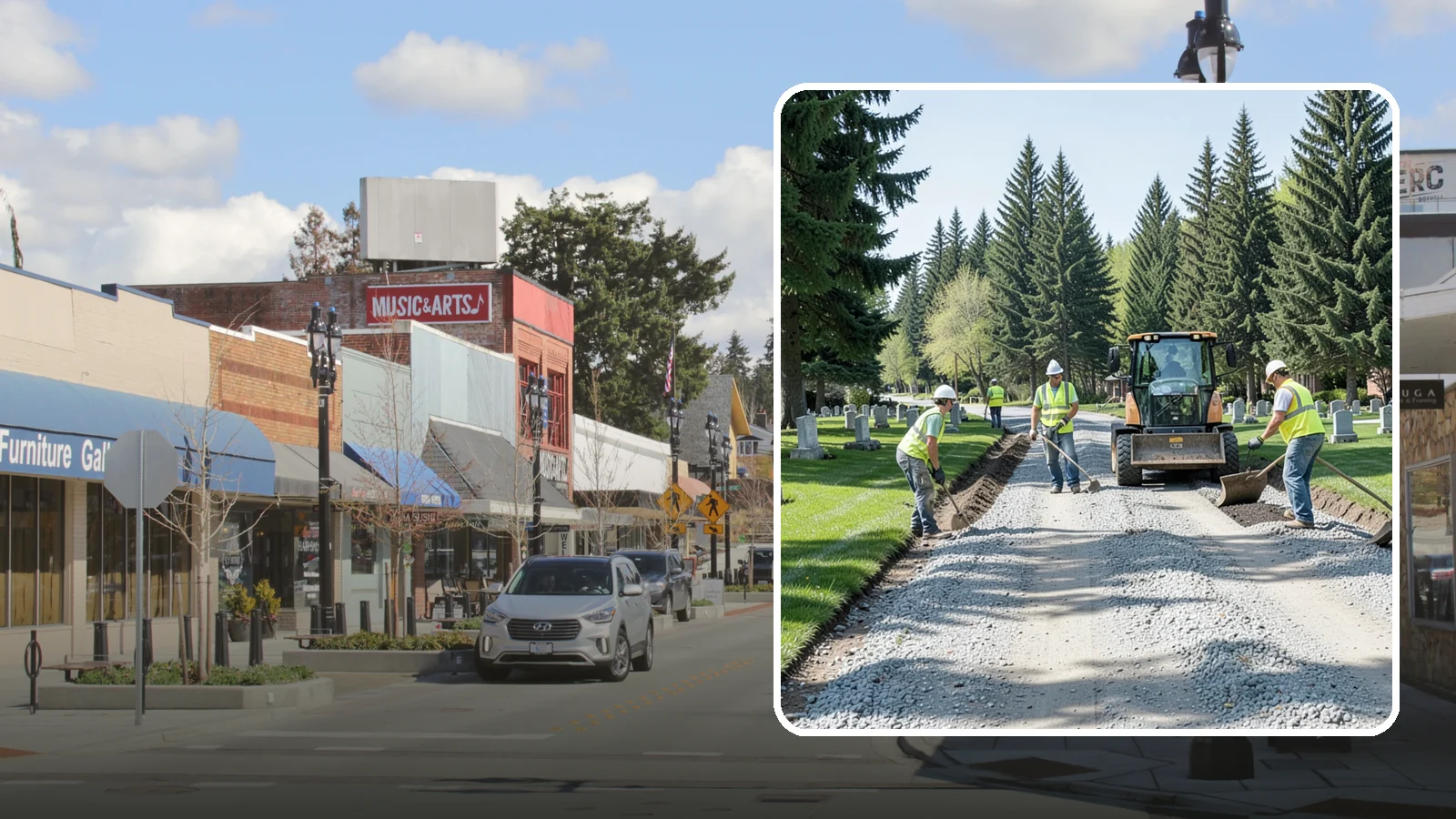 Gravel Road Grading in Bothell, King County, WA - Grading and reshaping of gravel roads, shoulders, and unpaved lots to restore surface and drainage.