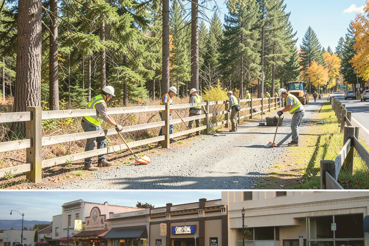 Gravel Road Grading in Burlington, Skagit County, WA - Grading is most effective when the surface holds a little moisture, making late spring and fall ideal for compaction without dust.
