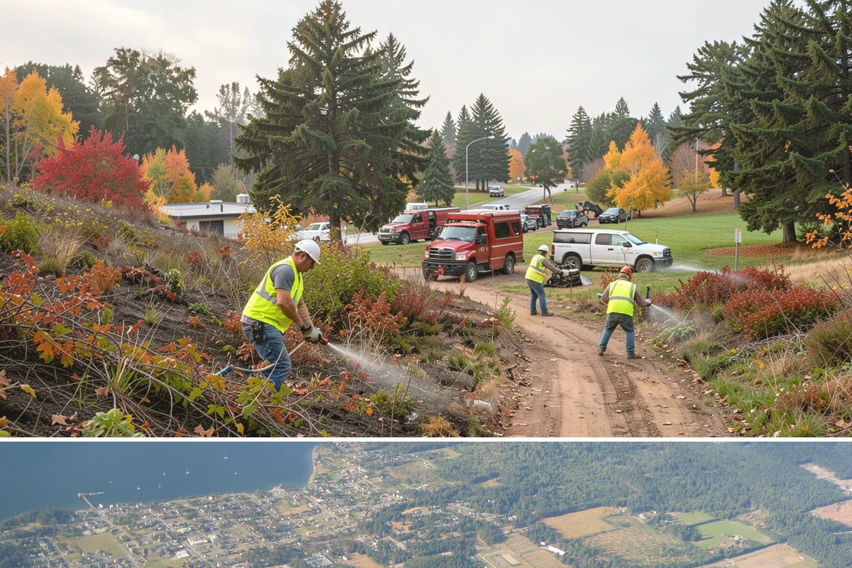 Gravel Road Grading in Coupeville, Island County, WA - Grading is most effective when the surface holds a little moisture, making late spring and fall ideal for compaction without dust.