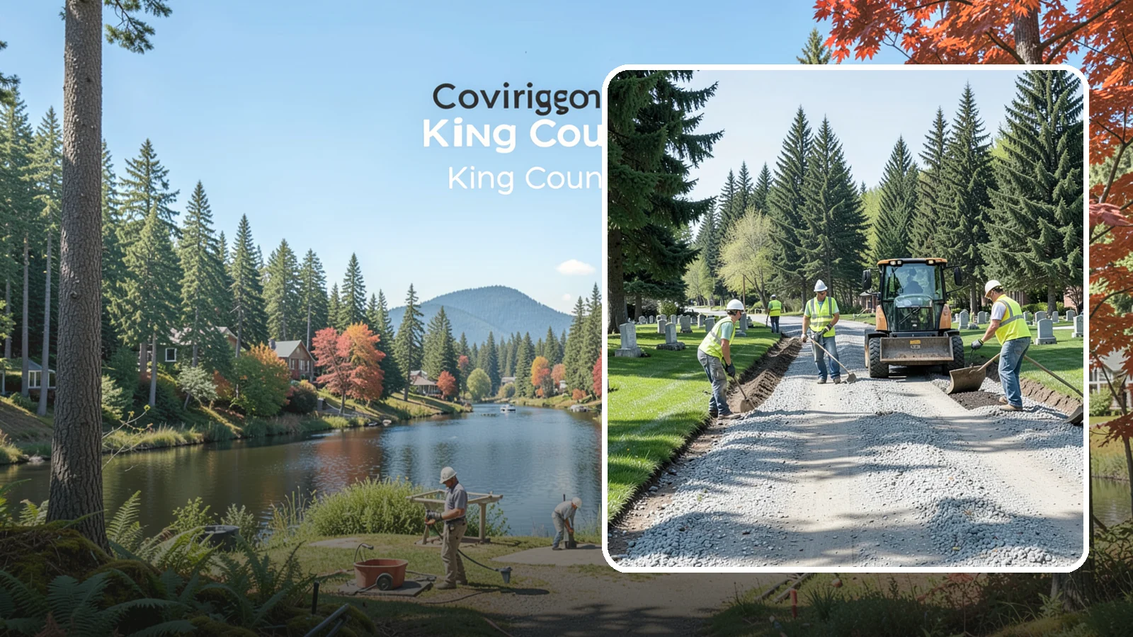 Gravel Road Grading in Covington, King County, WA - Grading and reshaping of gravel roads, shoulders, and unpaved lots to restore surface and drainage.