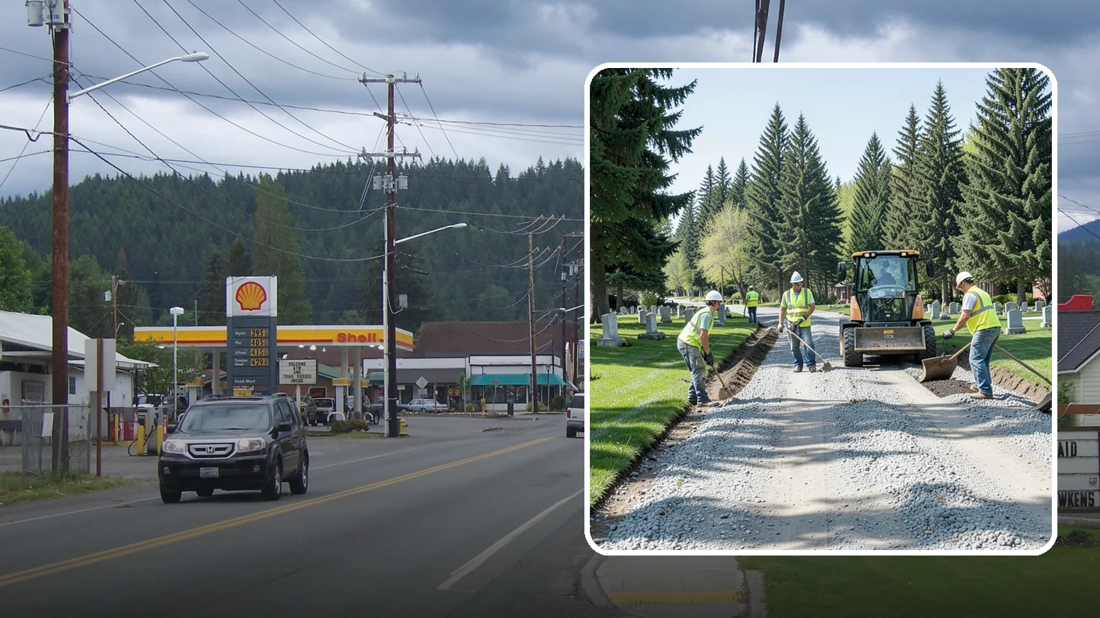 Gravel Road Grading in Granite Falls, Snohomish County, WA - Grading and reshaping of gravel roads, shoulders, and unpaved lots to restore surface and drainage.