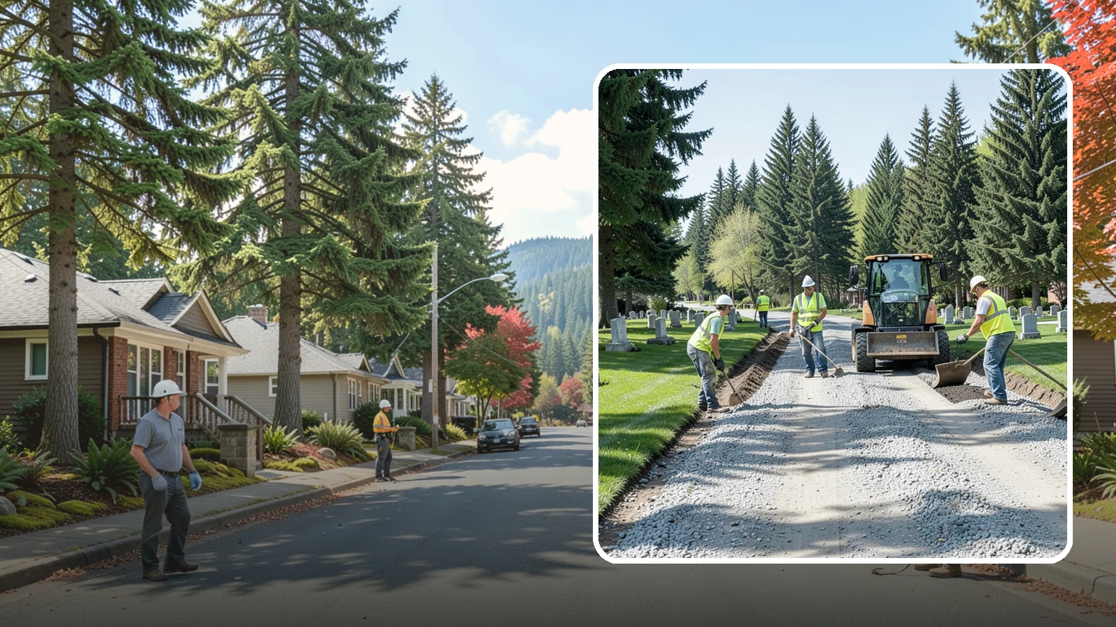 Gravel Road Grading in Hunts Point, King County, WA - Grading and reshaping of gravel roads, shoulders, and unpaved lots to restore surface and drainage.