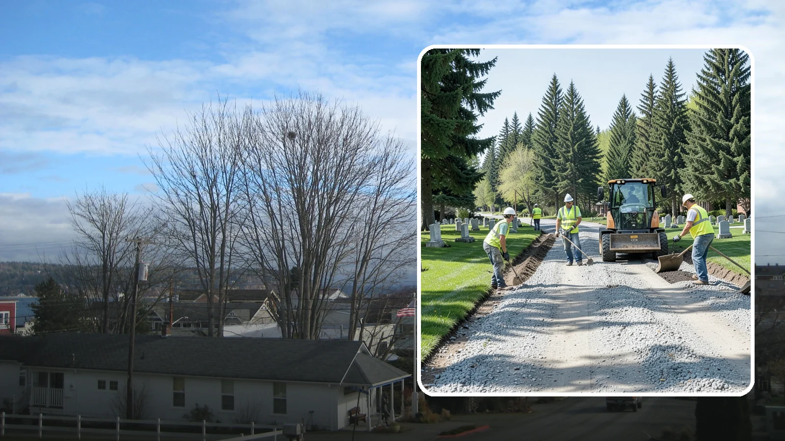 Gravel Road Grading in Langley, Island County, WA - Grading and reshaping of gravel roads, shoulders, and unpaved lots to restore surface and drainage.