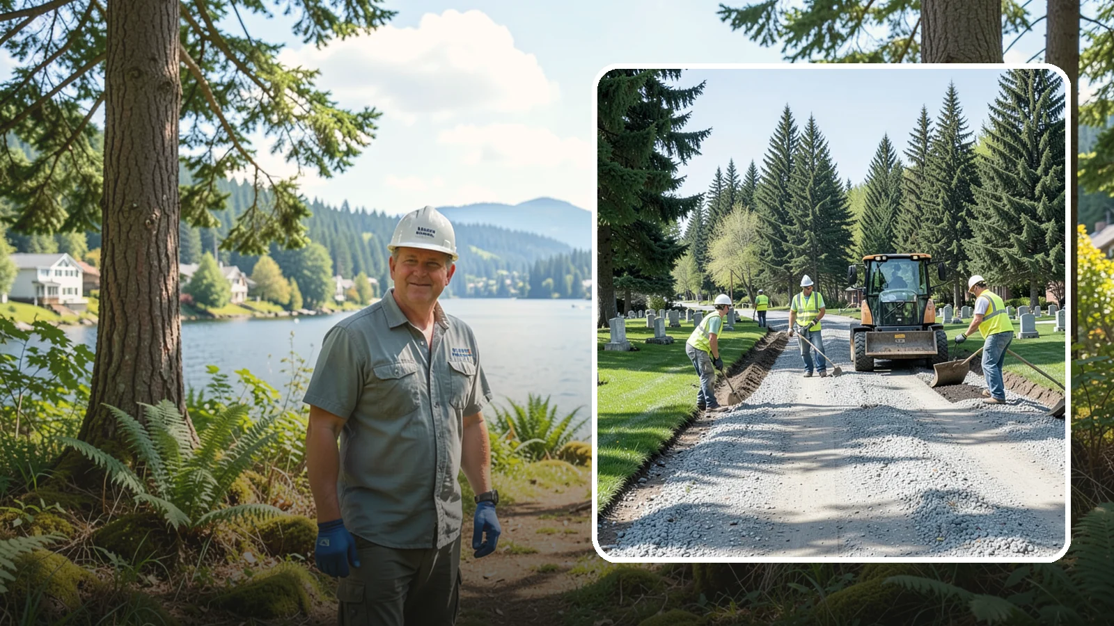 Gravel Road Grading in Milton, King County, WA - Grading and reshaping of gravel roads, shoulders, and unpaved lots to restore surface and drainage.
