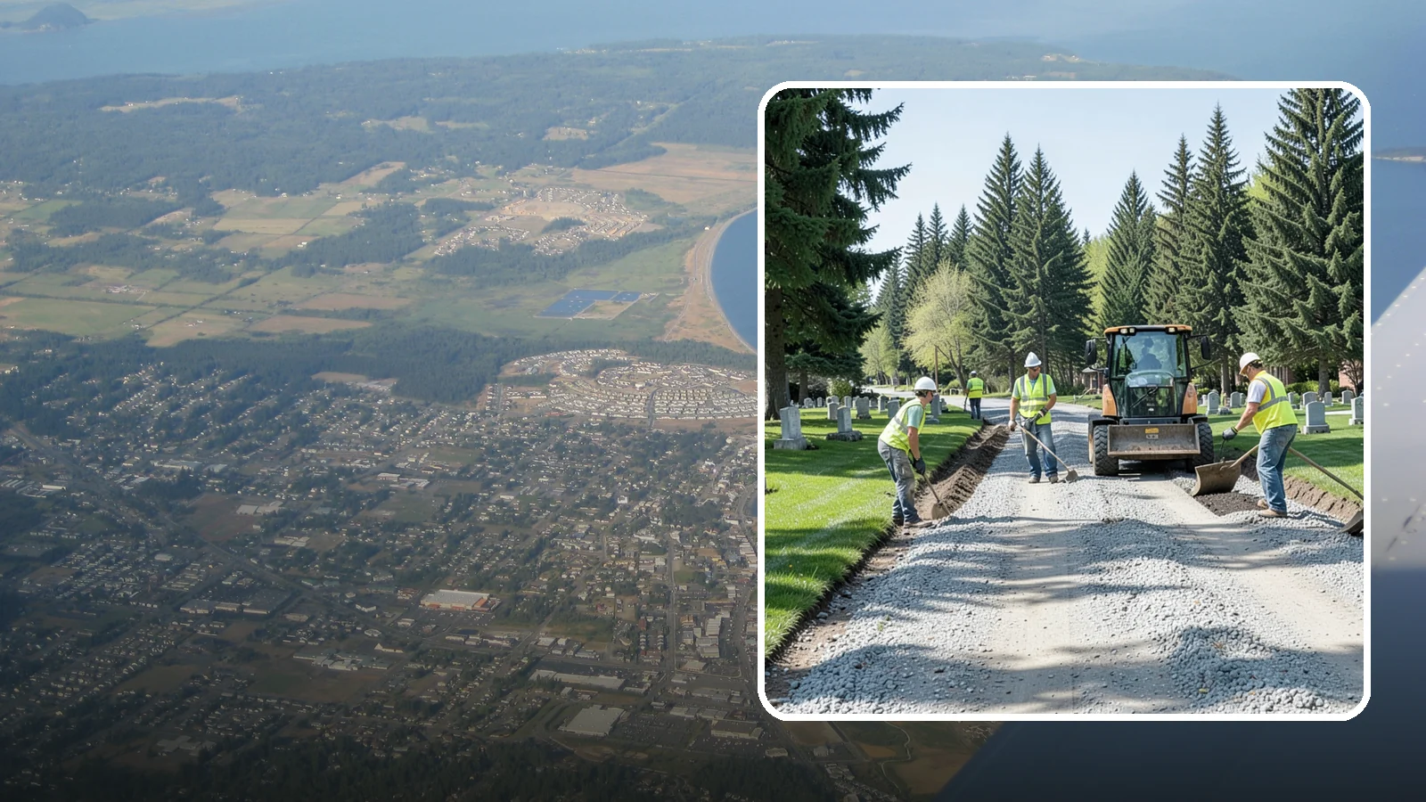 Gravel Road Grading in Oak Harbor, Island County, WA - Grading and reshaping of gravel roads, shoulders, and unpaved lots to restore surface and drainage.