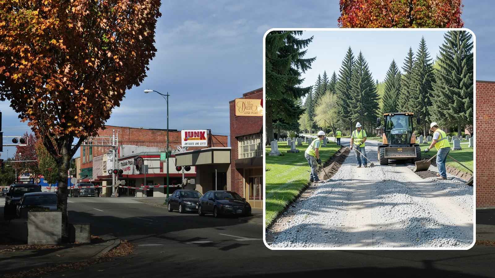Gravel Road Grading in Puyallup, Pierce County, WA - Grading and reshaping of gravel roads, shoulders, and unpaved lots to restore surface and drainage.