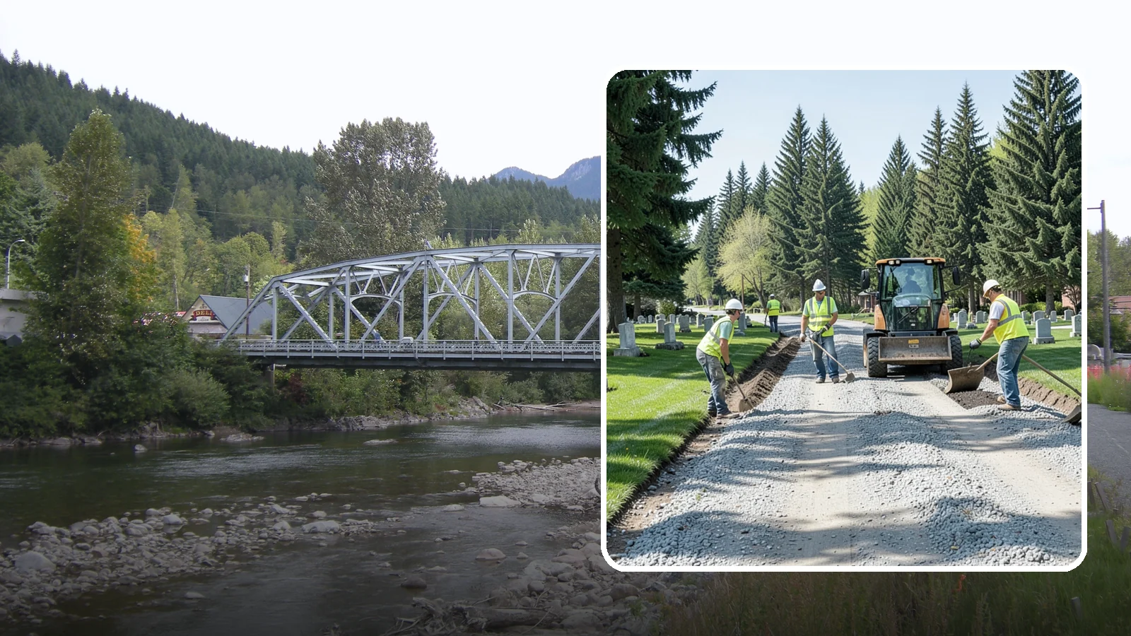 Gravel Road Grading in Skykomish, King County, WA - Grading and reshaping of gravel roads, shoulders, and unpaved lots to restore surface and drainage.