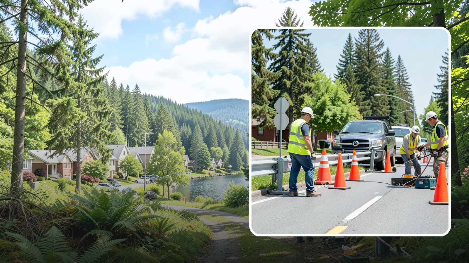 Guardrail Repair in Lake Forest Park, King County, WA - Guardrail repair and replacement restore roadside crash protection after impacts and corrosion.