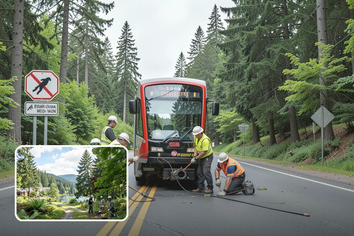 Guardrail Repair in Lake Forest Park, King County, WA - Restored crash protection to approved standards