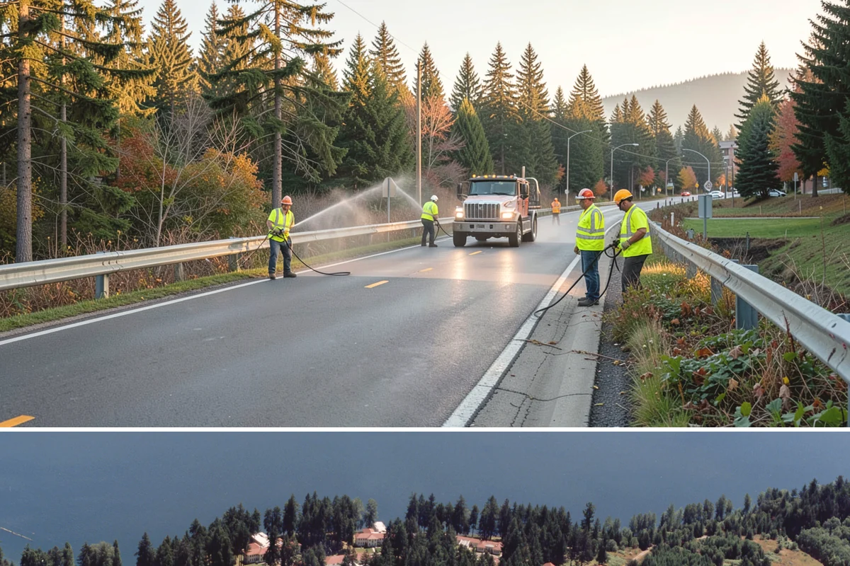 Guardrail Repair in Lakewood, Pierce County, WA - Repairs run year-round but cluster after winter storm season when run-off-road impacts peak.