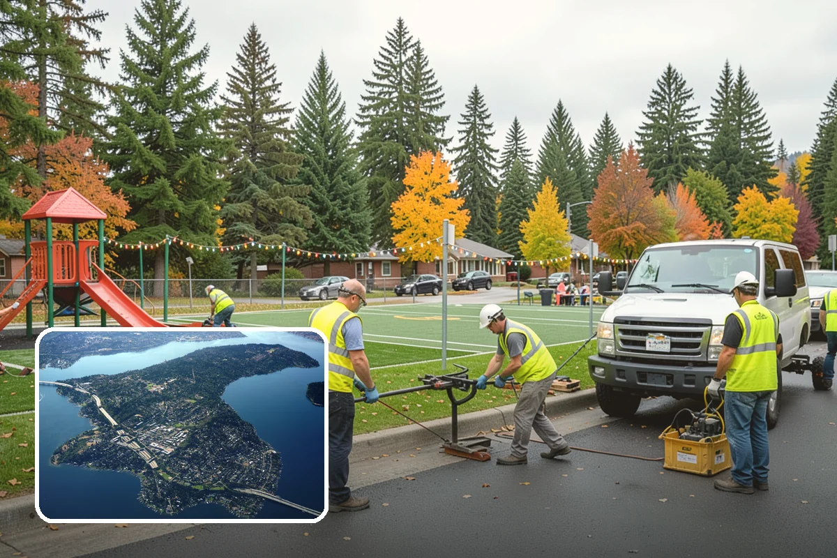 Guardrail Repair in Mercer Island, King County, WA - Restored crash protection to approved standards