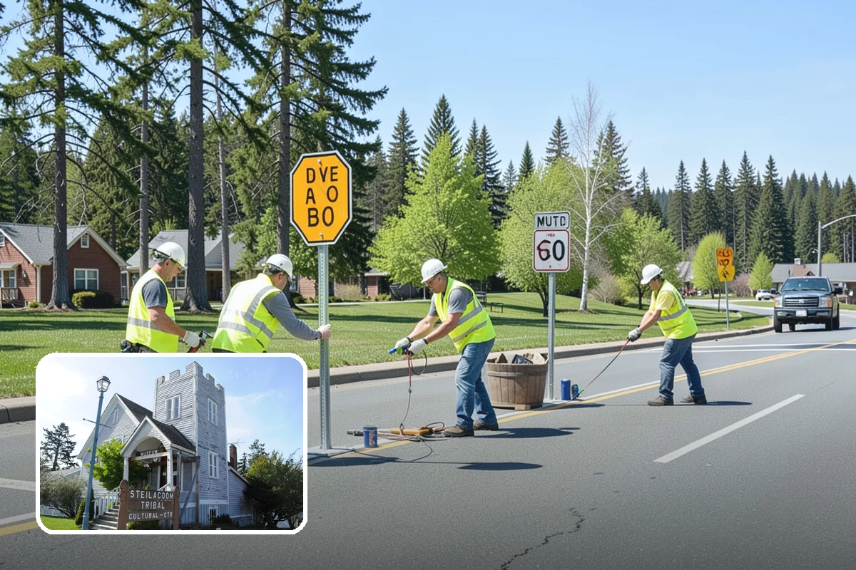Guardrail Repair in Steilacoom, Pierce County, WA - Restored crash protection to approved standards