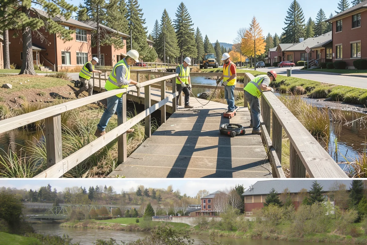 Guardrail Repair in Tukwila, King County, WA - Repairs run year-round but cluster after winter storm season when run-off-road impacts peak.