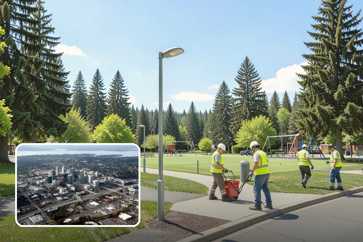 Guardrail Vegetation Clearing in Bellevue, King County, WA - Extends guardrail life by keeping post and rail zones dry
